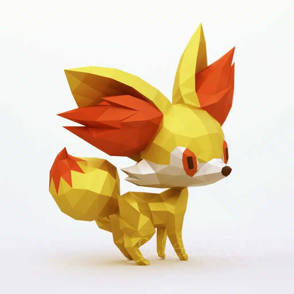 Papercraft di Feunnec Pokémon in origami 3D
