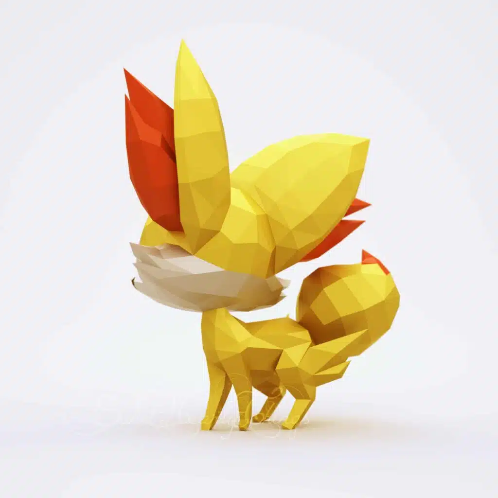 Papercraft di Feunnec Pokémon in origami 3D