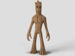 Papercraft von erwachsenem Groot in 3D Origami