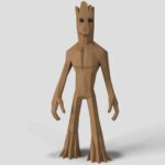 Papercraft von erwachsenem Groot in 3D Origami