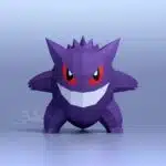 Gengar Pokémon Papercraft in 3D Origami, view 2