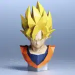 Papercraft de buste de Goku en origami 3D