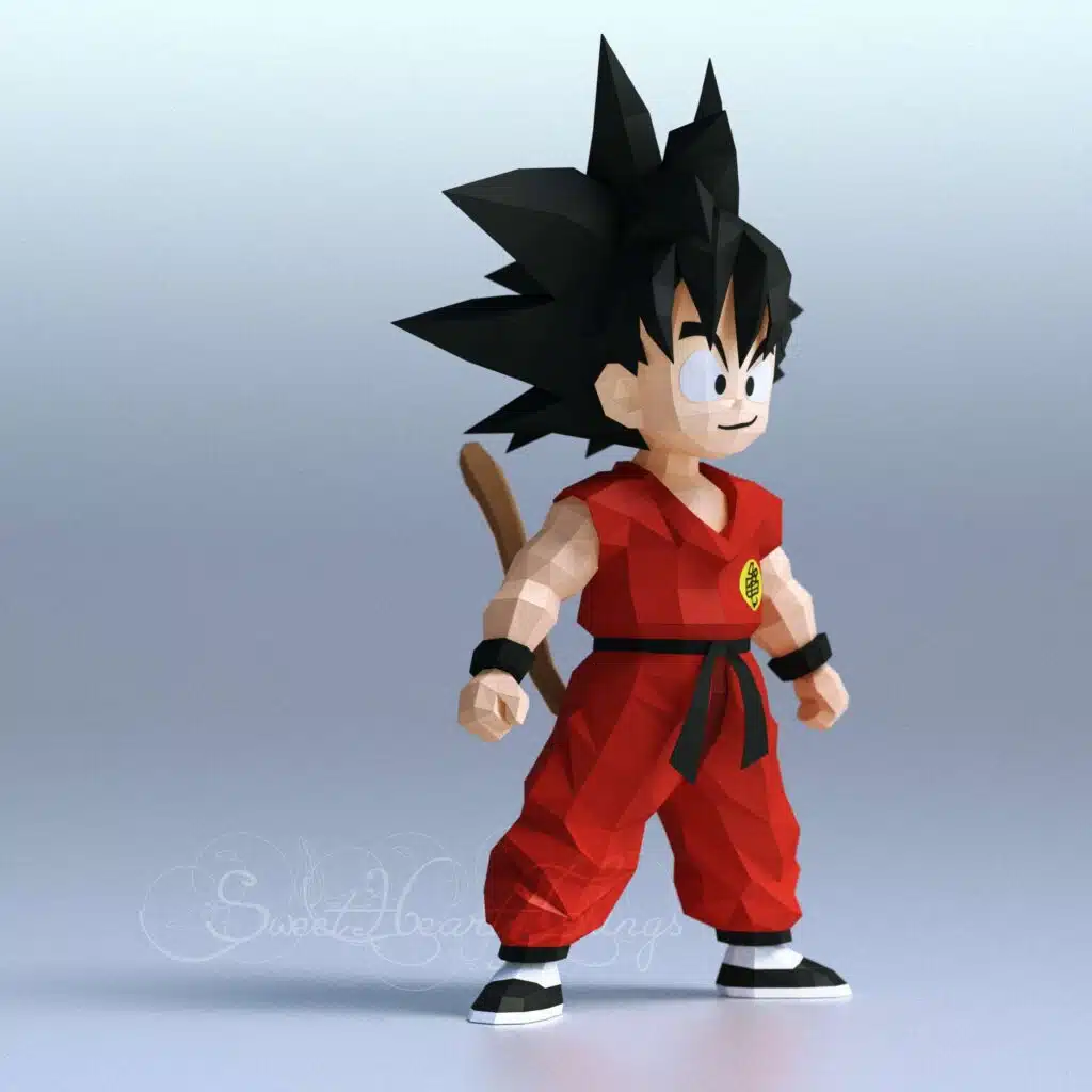 Papercraft d'enfant de Goku en origami