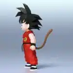 Papercraft d'enfant de Goku en origami