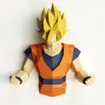Goku 3D Origami Papercraft Wall Sculpture, 3D model