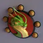 Shenron Shenlong dragon papercraft origami, 3D model