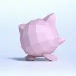 Papercraft di Jigglypuff Pokémon in origami 3D