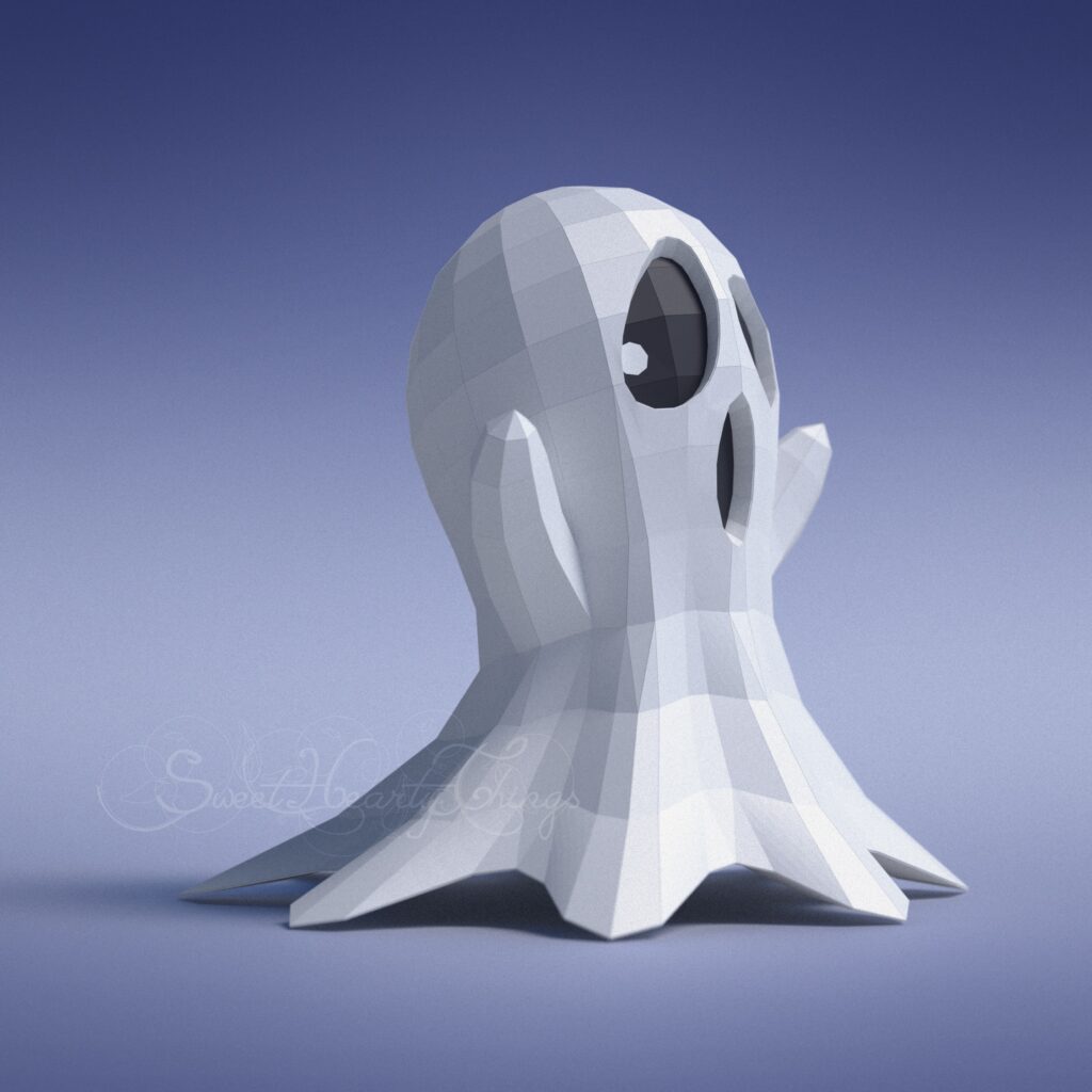 Papercraft di piccolo fantasma in origami