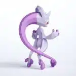 Mega Mewtwo Y 3D Origami Papercraft, side view