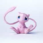Papercraft of Mew in 3D origami
