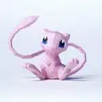 3D Origami Papercraft of Mew, view 2