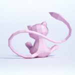 Papercraft of Mew in 3D origami