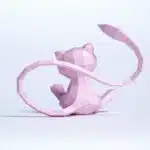 3D Origami Papercraft of Mew, side view