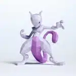 3D Origami Mewtwo Papercraft, 3D model