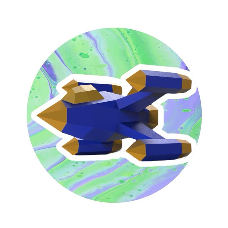 Papercraft of spaceship in 3D origami Papercraft of spaceship in 3D origami