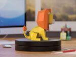 Papercraft lion cub in origami 3D