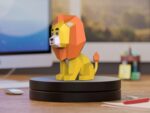 Papercraft lion cub in origami 3D