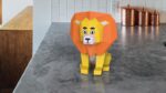 Papercraft lion cub in origami 3D