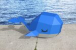 Papercraft whale child model