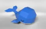 Papercraft whale child model