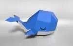Papercraft whale child model