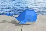 Papercraft whale child model