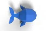 Papercraft whale child model