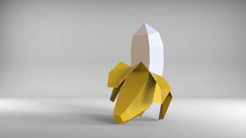 Bananenmodell für Kinder, Papercraft 3D, Detail