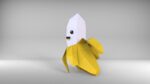Papercraft modelo de banana para crianças