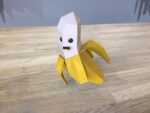 Papercraft modelo de banana para crianças