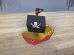 Papercraft modelo de navio pirata para crianças