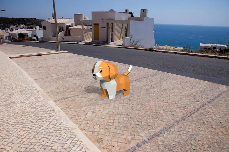 Modèle enfant de chiot mignon