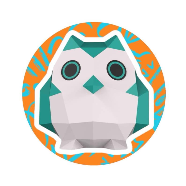 Papercraft of owl in origami