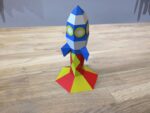 Papercraft rocket model for kids