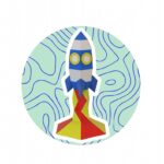 Papercraft rocket model for kids