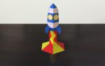 Papercraft rocket model for kids