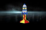 Papercraft rocket model for kids