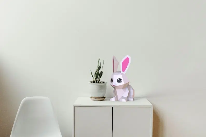 Modèle enfant de lapin mignon