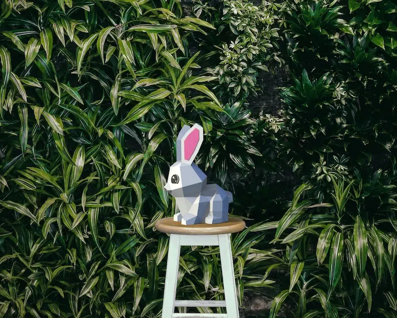 Modèle enfant de lapin mignon