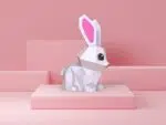 Modèle enfant de lapin mignon