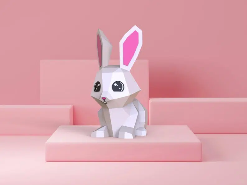 Modèle enfant de lapin mignon