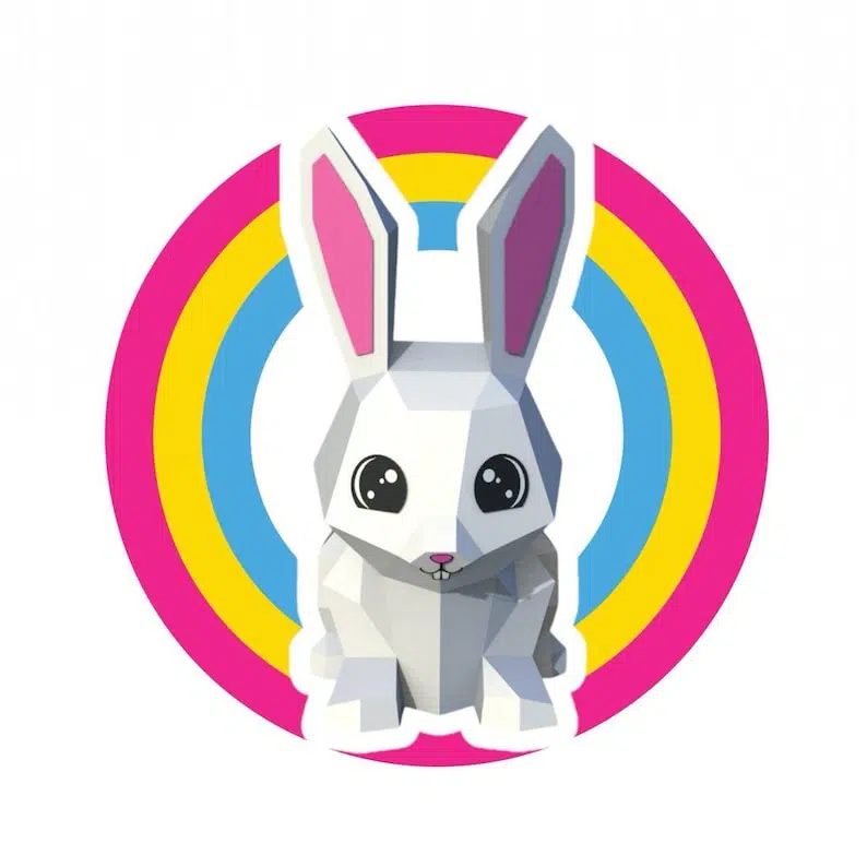 Modèle enfant de lapin mignon