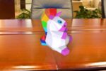 Papercraft unicorn for kids in 3D origami