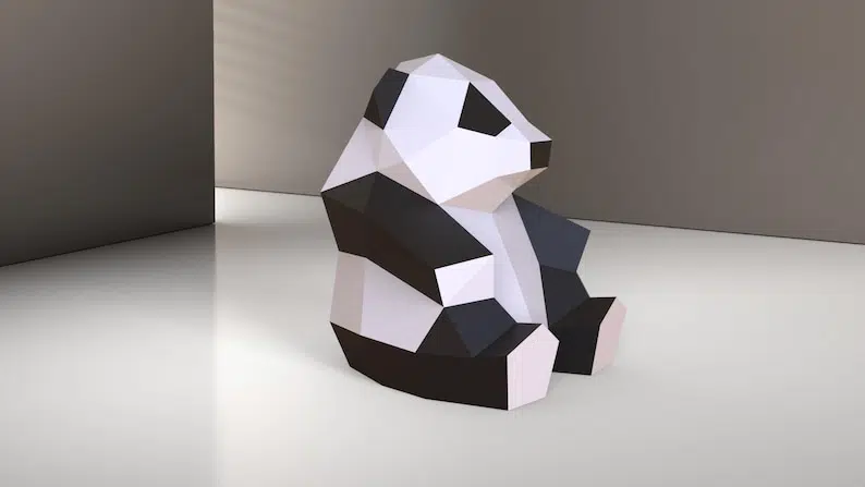 Panda-Kindermodell, Papercraft 3D, 3D-Modell