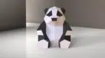 Panda-Kindermodell, Papercraft 3D, Rückansicht