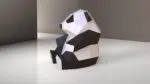 Panda-Kindermodell, Papercraft 3D, Seitenansicht