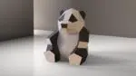 Panda-Kindermodell, Papercraft 3D, montiert