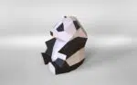Panda-Kindermodell, Papercraft 3D, Ansicht 2, Ansicht 2