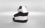 Panda-Kindermodell, Papercraft 3D, 3D-Modell, Ansicht 2
