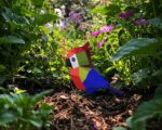 Papercraft parrot for kids in 3D origami